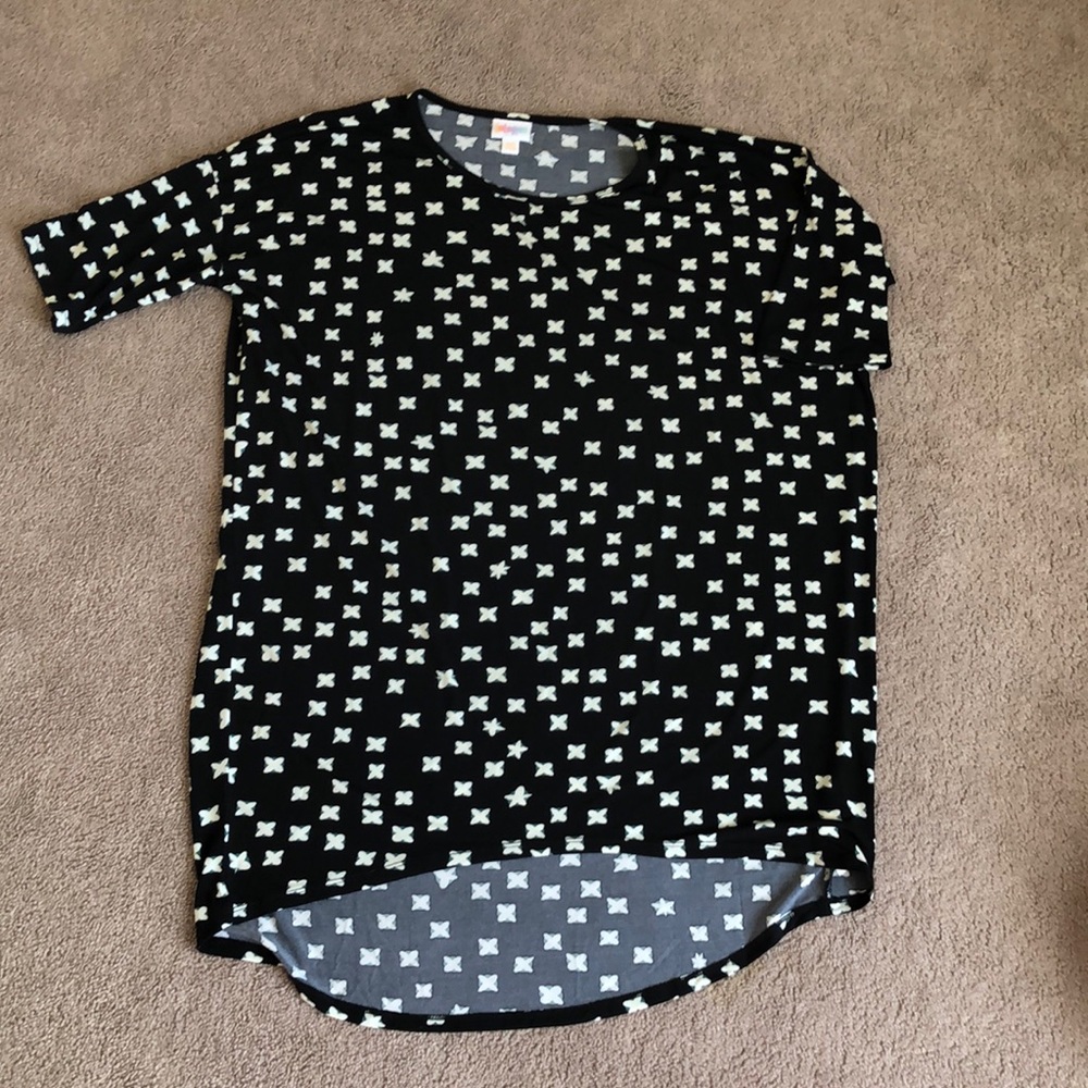 LuLaRoe black tunic lightly worn XXS